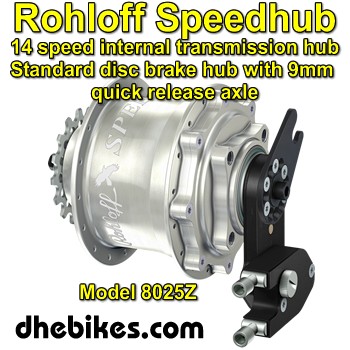 Click for a larger image of the rohloff Speedhub internal 14 gear freeride mountain bike hub