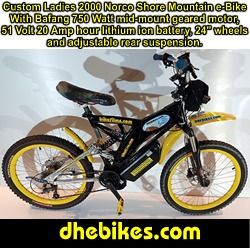 Click on the electric downhill mountain bike image for a larger image